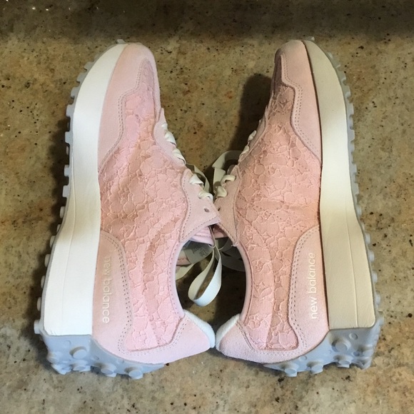 New Balance Pink Lace Pack Suede Lifestyle Sneakers 327 - Picture 8 of 15